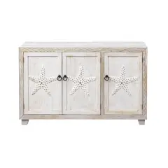 Margate 3 Door Credenza White Wash - Treasure Trove Accents