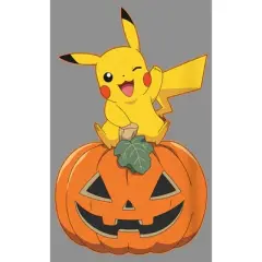 Women's Pokemon Halloween Pikachu Jack-O'-Lantern Racerback Tank Top