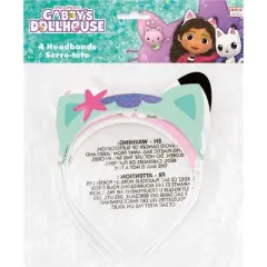 4ct Gabby's Dollhouse Paper Headbands Glitter