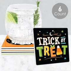 Big Dot of Happiness Jack-O'-Lantern Halloween - Funny Kids Halloween Party Decorations - Drink Coasters - Set of 6