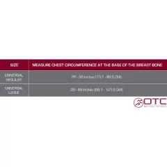 OTC Rib Belt for Men, 6-inch Elastic Chest Compression, Select Series, Grey