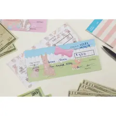 Blue Panda 150-Sheet Kids Checkbook Set Educational Toy, Dogs Themed Design, Including Checkbook, Deposit Slip, Check Register, 6 x 2.75 In