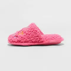 Kids' Holiday Oh What Fun! Scuff Slippers - Wondershop&trade; Pink