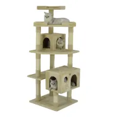 Go Pet Club 60" Cat Tree House with Sisal Scratching Posts F2020