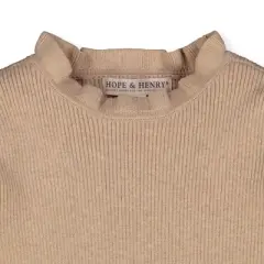 Hope & Henry Girls' Rib Knit Sweater Top, Infant