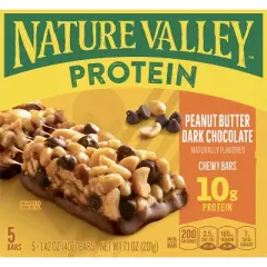 Nature Valley Peanut Butter Dark Chocolate Protein Chewy Bars - 5ct