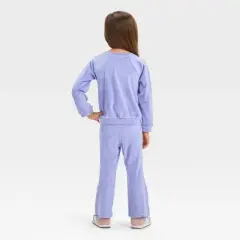 Toddler Girls' Flare Velour Top & Bottom Set - Cat & Jack&trade; Light Purple