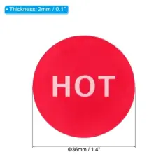 Unique Bargains Acrylic Decor Home Business Self Stick Hot/Cold Water Label