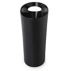 Umbra Skinny Sleek & Stylish Bathroom Trash, Small Garbage Can Wastebasket, 2 Gallon Capacity, Black