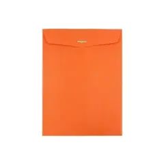 JAM Paper Open End Clasp #13 Catalog Envelope 10" x 13" Orange 100/Box (913745)