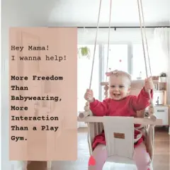 Sweet Swinging - Indoor Baby Swing W/ Pillow - Vanilla