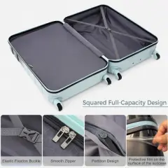 3 Piece Lightweight Hardside Luggage Set with TSA Lock and 360 Spinner Wheels for Travel 20" 24" 28" Inch - Cuddlewood