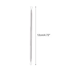 Unique Bargains Double Steel Ring Pimple Extractor 4.72" Silver Tone 1 Pc