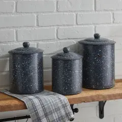 Park Designs Granite Enamelware Canisters Set Gray