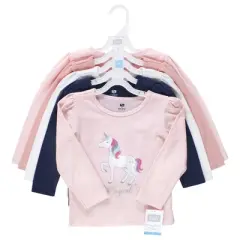 Hudson Baby Infant and Toddler Girl Long Sleeve T-Shirts, Magical World