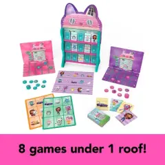 Spin Master Games Gabby&rsquo;s Dollhouse, Games HQ Checkers Tic Tac Toe Memory Match Go Fish Bingo Cards Board Games Toy Gift Netflix Party Supplies