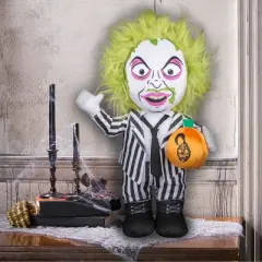 Gemmy Stylized Beetlejuice Halloween Greeter, Multi