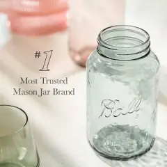 Ball 32oz 4pk Glass Regular Mouth Mason Color Jar with Lid and Band Seafoam Green