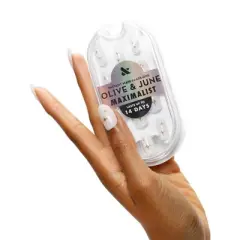 Olive & June Press-On Fake Nails - M Oval - Puffy Sparkle - 42ct