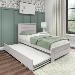 Max & Lily Farmhouse Twin Bed with Panel Headboard with Trundle