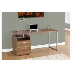 Computer Desk Silver Metal - EveryRoom