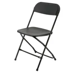 Elama 4 Piece Plastic Folding Chair in White