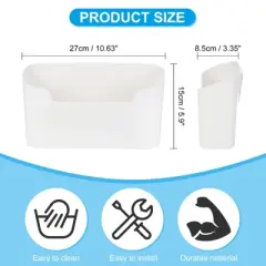 Unique Bargains Large Capacity Adhesive Wall No Drilling Magazine File Holders