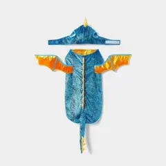 Halloween Full Body Metallic Dragon Glow Eyes Cat and Dog Costume - Hyde & EEK! Boutique&trade;