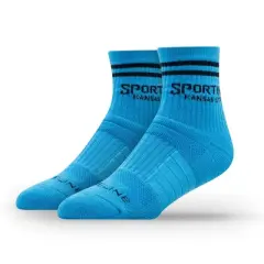 MLS Sporting Kansas City Half Calf Knit 2pk Socks: Cushioned Heel & Toe, Crew Height