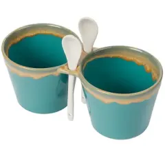 The Lakeside Collection Double Dip Bowls with Spoons