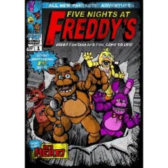 Five Nights at Freddy's Comic Cover Art Boy's Charcoal Heather T-shirt
