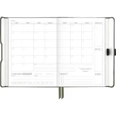 Foundation Undated Weekly/Monthly Planner, 8.5" x 6.75", Green Cover, 12-Month: Undated