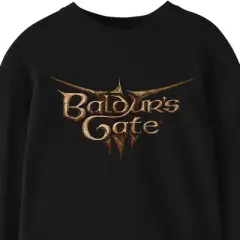 Dungeons & Dragons Baldur's Gate Logo Youth Black Long Sleeve Crew Neck Tee