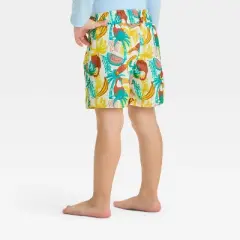 Toddler Boys' Tropical Toucan Swim Shorts - Cat & Jack&trade; Cream