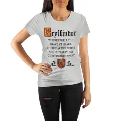 Harry Potter Gryffindor Cheer Sorting Hat's Song Women's White Tee T-Shirt Shirt