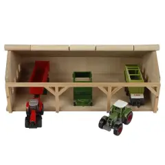 Kids Globe 1/87 Scale Farm Machinery Shed Set For Play Vehicles