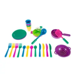 Toy Time 27-pc Kids' Play Dish Set With Dish Drainer