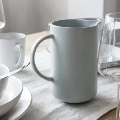 over&back 42oz Coupe Stoneware Pitcher Semi-Matte