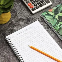 Paper Junkie 2 Pack Accounting Ledger Book for Bookkeeping, Money Spending Tracker Expense Notebook for Small Business (100 Pages)