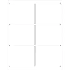 Box Partners Laser Labels Rectangle 4" x 3 1/3" White 600/Case LL127
