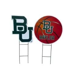 NCAA Baylor Bears 2pk Logo and Helmet Garden Stake Set
