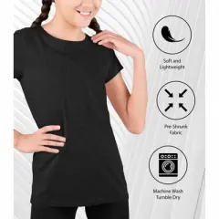 Girls' - Instant Message - Softball Bow -Youth Girls Short Sleeve T-Shirt Fitted Short Sleeve Graphic T-Shirt