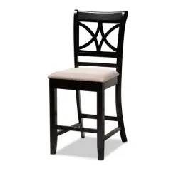5pc Chandler Pub Dining Set Sand/Espresso - Baxton Studio