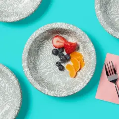 Green Floral Paper Bowl 20oz/28ct - up&up&trade;