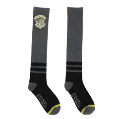 Harry Potter Socks Women's Glitter Hogwarts Crest Embroidered Patch Knee High Socks