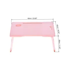 Unique Bargains Laptop Bed Desk Foldable Breakfast Tray Portable Lap Desk with Tablet Slot Cup Holder for Bed Couch Sofa Floor