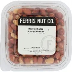 Ferris Nut Co Peanuts Roasted Salted Spanish -  10 oz (Pack of 12)