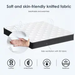 CSBDHOME 12 Inch Hybrid Mattress with Individual Pocket Spring Bed Mattress, CertiPUR-US & Fiberglass Free