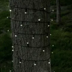 Nature Spring Solar Powered 200-Bulb 72' Outdoor LED String Lights