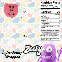 Zeesy Farm Animal Lollipops &ndash; 12 Pack Individually Wrapped Candy for Farm Birthday Party Favors & Baby Showers